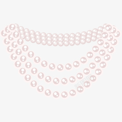 珍珠首饰背景珍珠项链插画矢量图高清图片