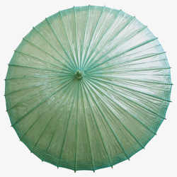 碧绿色油纸伞素材
