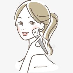 彩妆女孩化妆的女孩高清图片