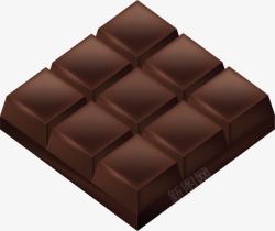 小方块进口黑巧克力素材
