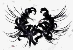 黑色彼岸花素材