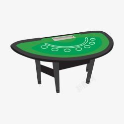 卡通绿色赌桌素材