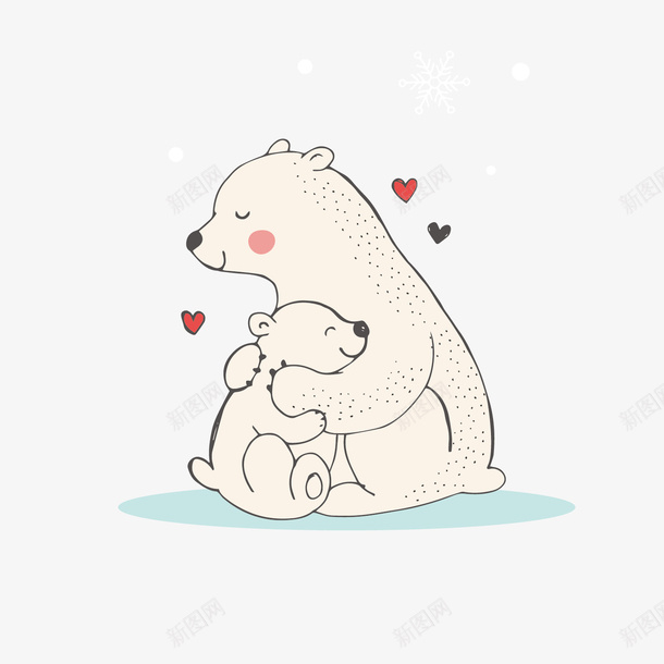 可爱爱心北极熊手绘png免抠素材_88icon https://88icon.com 北极熊 卡通 可爱 坐着的北极熊 微笑 心形 手绘 爱心