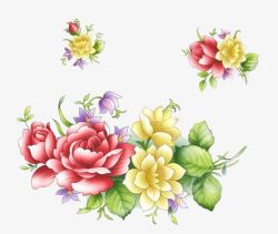 韩国画唯美花朵图案高清图片