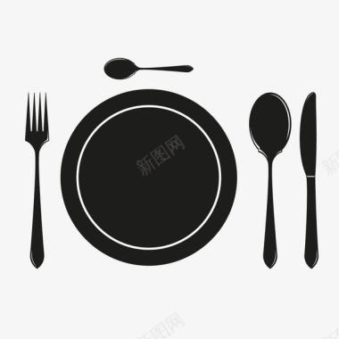 汤勺西餐厅宣传用西餐用具图标图标