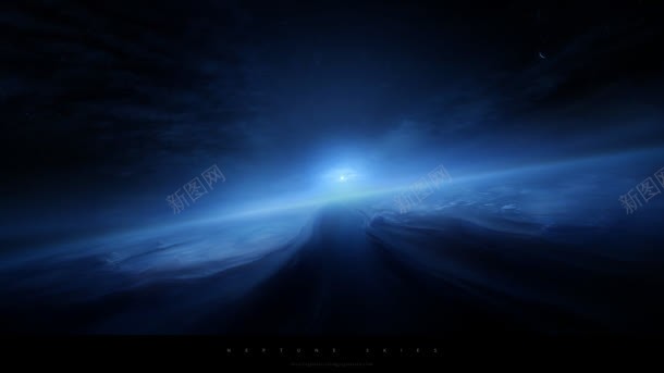 神秘的蓝色外太空星球jpg设计背景_88icon https://88icon.com 太空 星球 神秘 蓝色