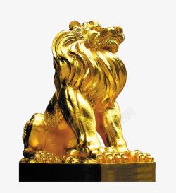 黄金狮子雕塑金狮子高清图片