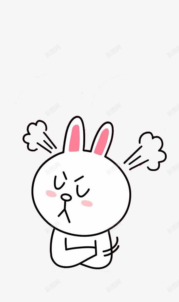气愤的粉白色可爱小兔子png免抠素材_88icon https://88icon.com 兔子 兔子简笔画 卡通 卡通火冒三丈 发火 头上冒烟 气愤的表情 生气 粉色耳朵