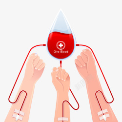 无偿献血宣传全民献血卡通插画高清图片