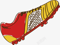 海报柔道手绘足球鞋矢量图高清图片