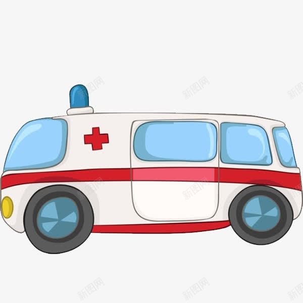 一辆救护车png免抠素材_88icon https://88icon.com 交通工具 保险杠 卡通 手绘 救护车 简笔 红十字