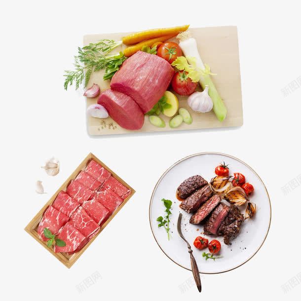 各种肉类png免抠素材_88icon https://88icon.com 五花肉 剁块肉 牛排 牛肉 盘子 肉块 蔬菜