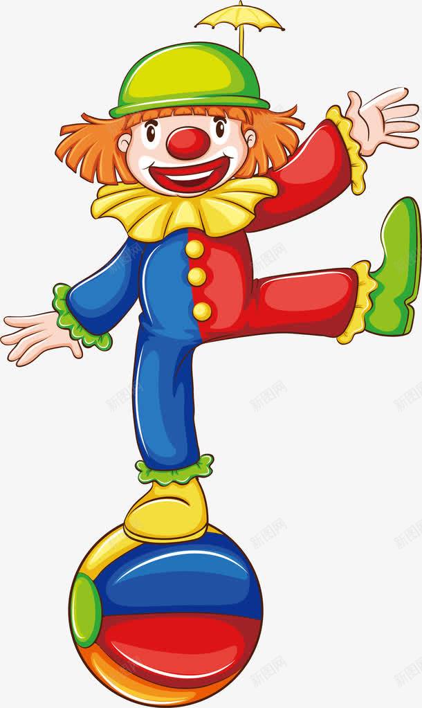 脚踩皮球的小丑png免抠素材_88icon https://88icon.com joker 小丑 小丑joker 小丑玩球 矢量png 脚踩皮球 表演节目 马戏团