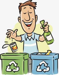 分类回收垃圾桶素材