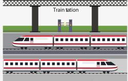高铁列车火车站素材