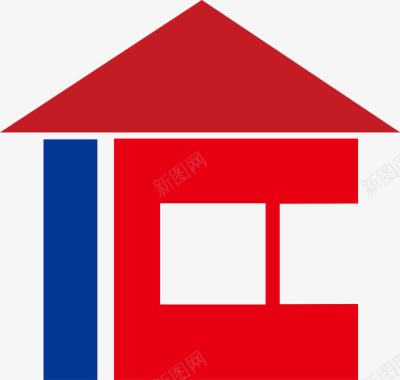 彩票logo设计卡通红色房子图标图标