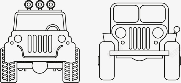 双向推拉卡通越野车矢量图ai免抠素材_88icon https://88icon.com 卡通吉普车 卡通风格 双向 双向越野车 吉普越野车 推拉 矢量图