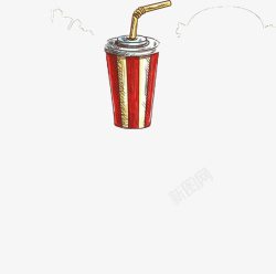 碳酸饮品手绘可乐图案高清图片