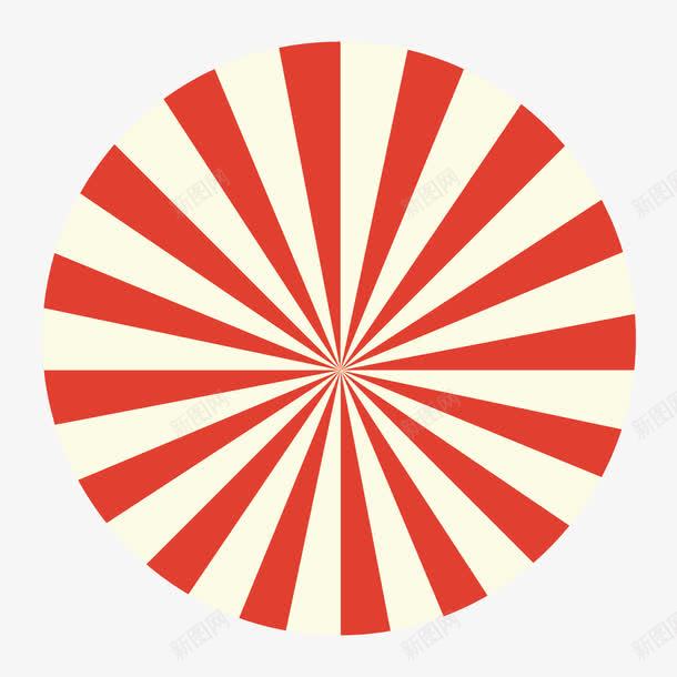 红色马戏团装饰图案png免抠素材_88icon https://88icon.com 圆形 放射图案 红白相间 马戏团元素