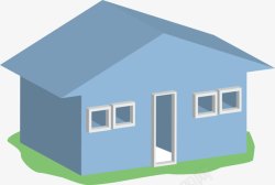 蓝色小房子素材