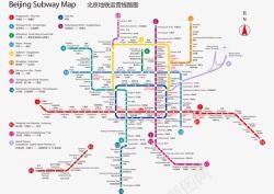 北京地铁运营图地图素材