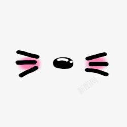 黑色鼻子卡通猫咪黑色鼻子图标高清图片
