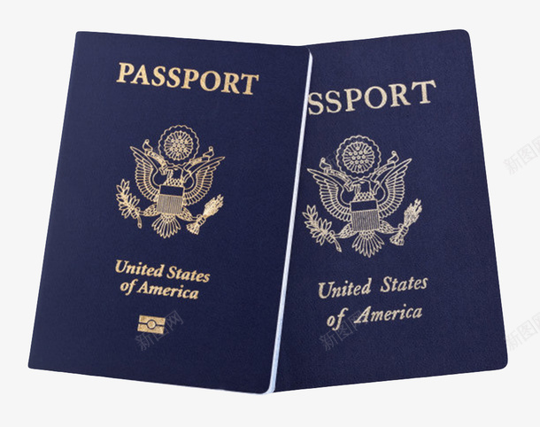 蓝色两本美国护照本实物png免抠素材_88icon https://88icon.com 公民 国境 国家 国籍 居留 强大 护照本 旅行 美国 证件 证明 身份 通行证