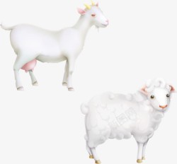 动物家畜山羊绵羊可爱素材