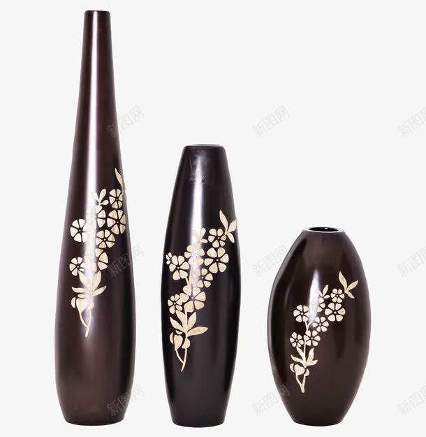 木质花瓶png免抠素材_88icon https://88icon.com 三只花瓶 产品实物 木刻 艺术品 装饰物