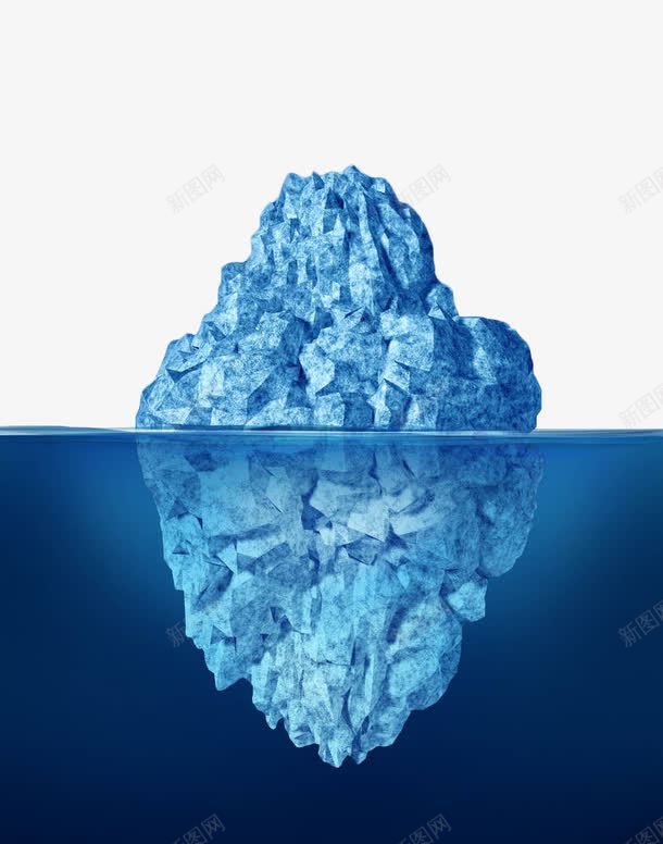 手绘蓝色冰山png免抠素材_88icon https://88icon.com 冰山 冰山一角 大海 手绘 模型 水下冰山 浮冰 海面 自然景观 蓝色