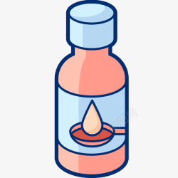 口服液一瓶感冒药插画矢量图高清图片