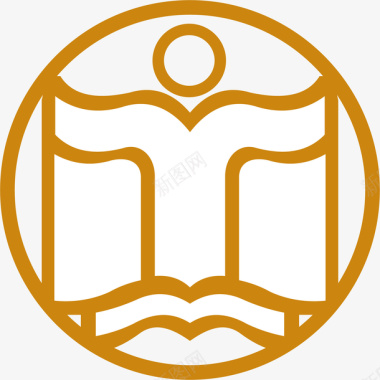 传统矢量图案圆形的商学院logo矢量图图标图标