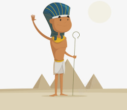 埃及法老卡通古老埃及法老矢量图高清图片