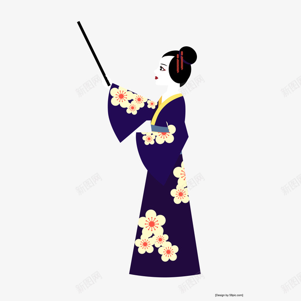 穿和服的日本教师png免抠素材_88icon https://88icon.com 唯美 国外 女性 教师节 服饰 老师 靓丽