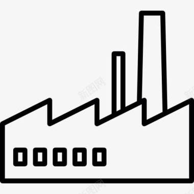 工业建筑工业厂房图标图标