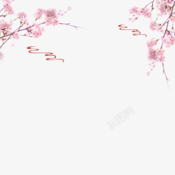 开花的樱桃树枝樱桃枝高清图片