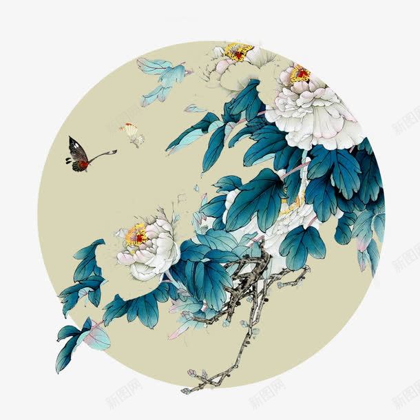 蓝色鲜花png免抠素材_88icon https://88icon.com 各种花图案 商业图案 手绘图案 手绘植物 手绘花卉 月季花 植物图案 牡丹花 白色花型 花 花型图案