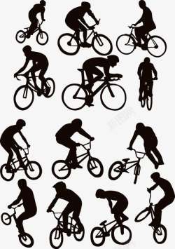 自行车剪影自行车极限运动高清图片