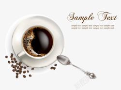 咖啡勺卡通手绘咖啡杯高清图片