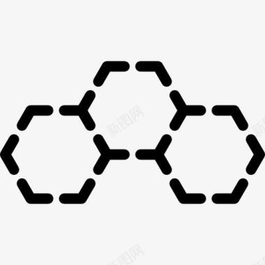 科学算命六角形分子图标图标