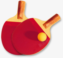红色乒乓球素材
