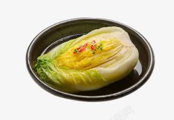 白菜汤盘子上的清蒸白菜汤高清图片