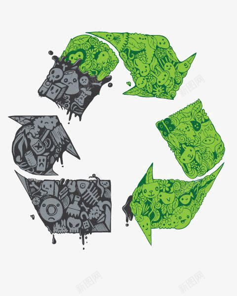 回收利用标志png免抠素材_88icon https://88icon.com 三角 创意 回收 废品回收利用 废物利用 废物回收 循环 环保 生态