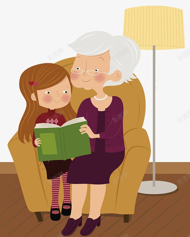 奶奶与小姑娘坐在沙发一起看书png免抠素材_88icon https://88icon.com 坐在沙发 奶奶 小姑娘 温馨画面 看书 老人与孩子 老人和孩子