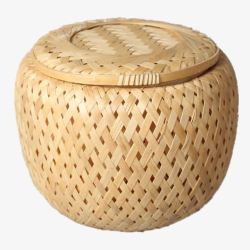 竹子编制的椅子普洱茶箩筐高清图片