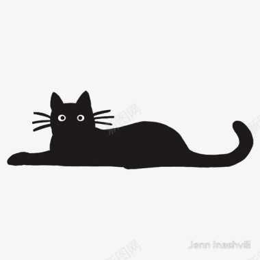 手绘素描动物猫咪图标图标