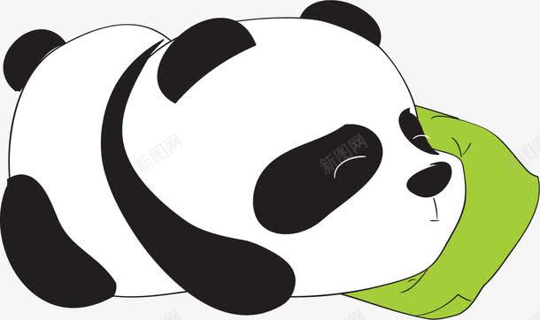 趴在枕头上睡觉的熊猫png免抠素材_88icon https://88icon.com 动漫 动物 卡通 可爱 国宝 大熊猫 手绘 插画 枕头 睡觉