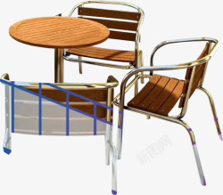 竹桌椅家具抠图素材