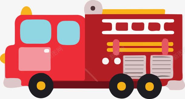玩具救护车插画手绘救护车图标图标