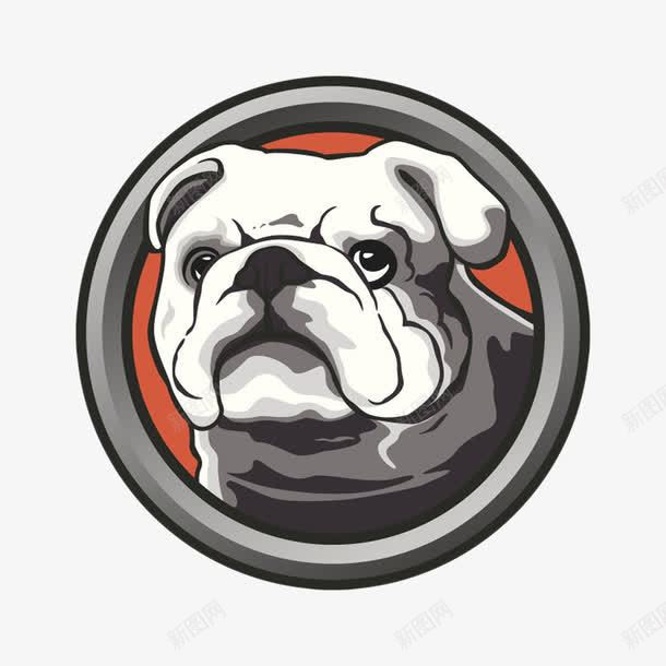 卡通白色圆形斗牛犬头png免抠素材_88icon https://88icon.com Q版 免扣 免费下载 凶悍 动物 卡通 卡通斗牛犬 宠物 强壮 犬 狗 萌